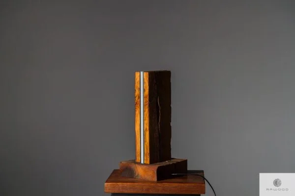 Solid wood lamp find us on https://www.facebook.com/RaWoodpl/