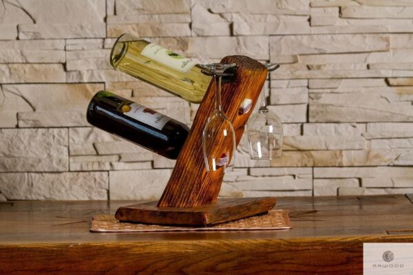 Solid wood wine rack for living room