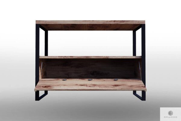 Industrial oak TV cabinet of solid wood to living room IBSEN