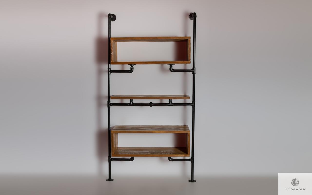 Modular shelving unit of solid wood to living room DENAR find us on https://www.facebook.com/RaWoodpl/