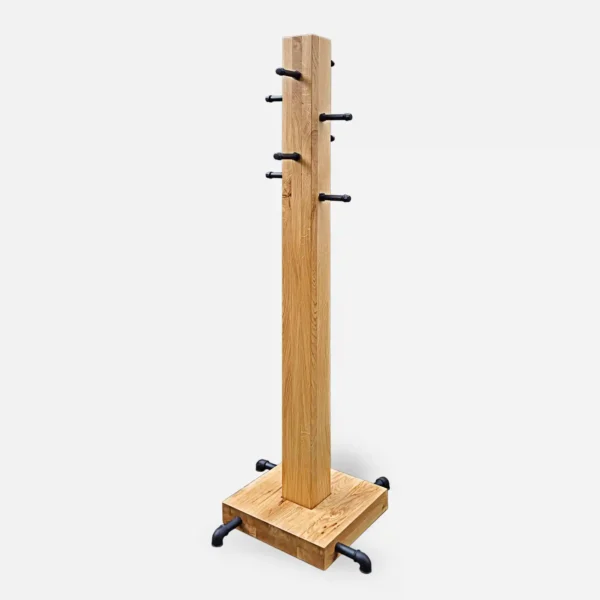 wieszak dębowy na ubrania DENAR kolor naturalny