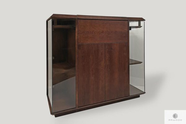 Modern wooden bar cabinet of solid wood CARMEN
