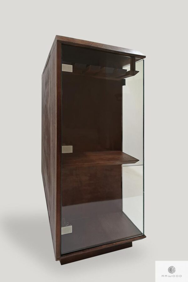 Oak bar cabinet with glass doors for size CARMEN