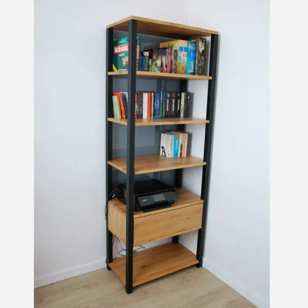 COLIN bookcase with glass back - realization
