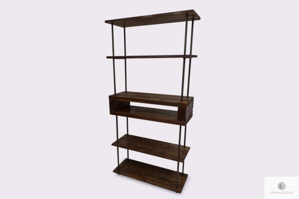 Industrial bookcase of solid wood to living room HEGEL Furniture Manufacturer RaWood Premium Furniture