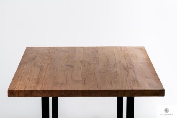 Table with oak tabletop on metal legs to dining room INDRA Furniture Manufacturer RaWood Premium Furniture