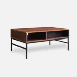 Rustic lacquered oak table ASTOR (4)