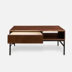 Rustic lacquered oak table ASTOR (4)