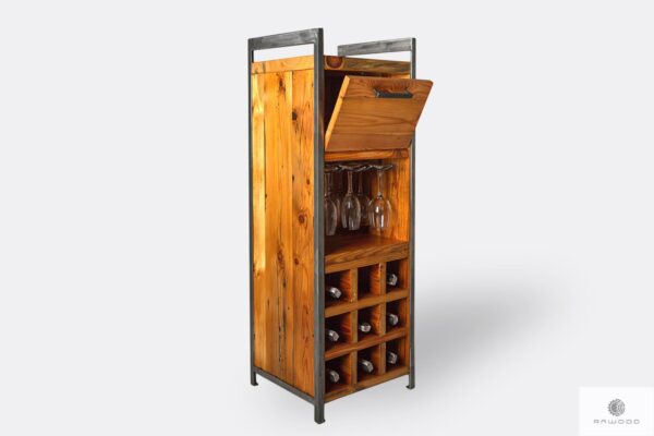 Loft bar cabinet in industrial style to living room