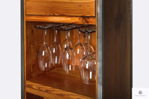 Liquor cabinet with holders for glasses to living room