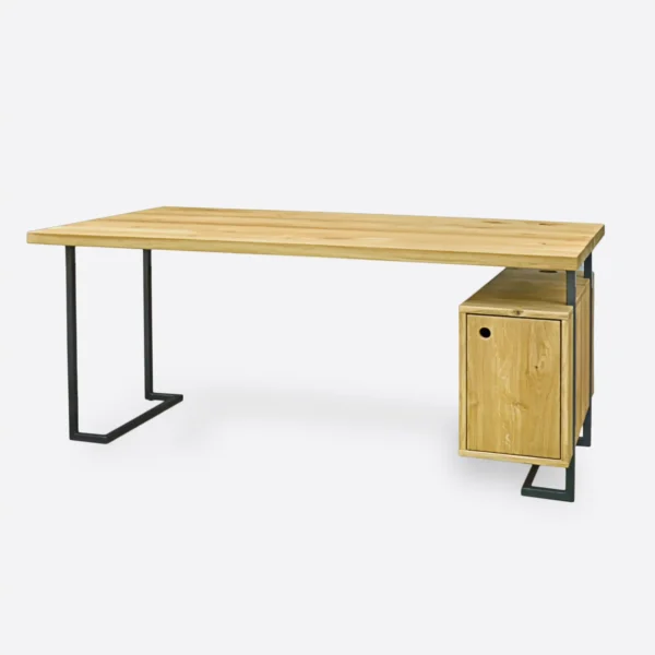 Oak desk with container OLIMPIA