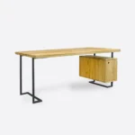 Oak desk with container OLIMPIA