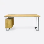 Oak desk with container OLIMPIA