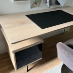 biurko vita, fronty czarne szkło (3)