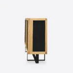 Oak chest of drawers with glass MOCCA