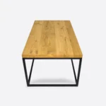 Oak industrial coffee table for loft living room