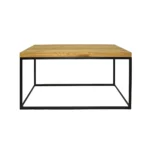 Oak industrial coffee table for loft living room