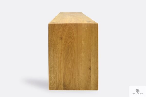 Oak bench of natural solid wood for order HUGON I