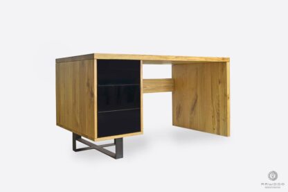 Office oak desk with drawers for order to office MOCCA