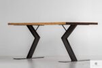 Table with solid wood tabletop and steel legs ABRYS