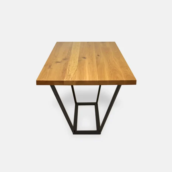 Oak table on metal base LIBRO
