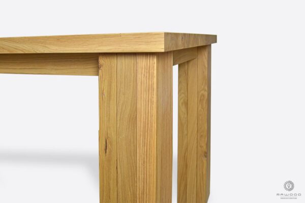 Oak table with wooden legs to dining room THOR