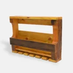 Półka z drewna litego z wieszakami