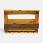 Półka z drewna litego z wieszakami