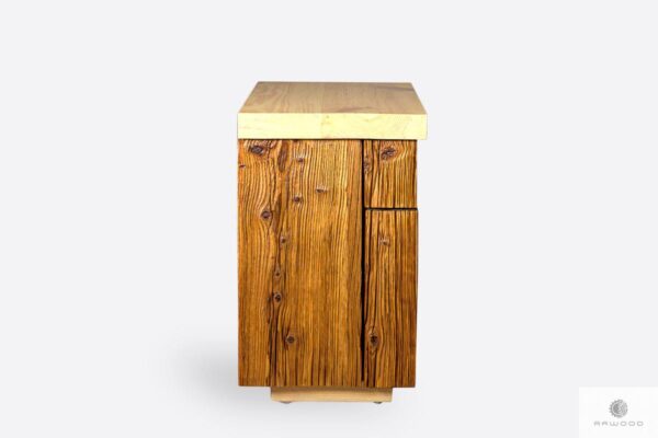 Wooden bedside table with drawer for size IKSJA