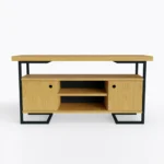 Wooden TV cabinet with metal legs OLIMPIA