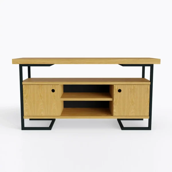 Wooden TV cabinet with metal legs OLIMPIA