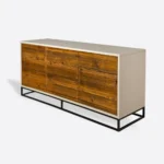 TV cabinet chest of drawers made of solid wood and boards ADEO