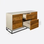 TV cabinet chest of drawers made of solid wood and boards ADEO