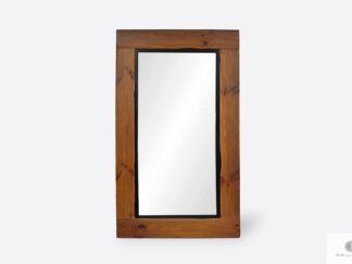 Industrial wooden mirror to living room hallway