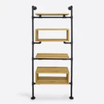 Oak bookcase, industrial style DENAR