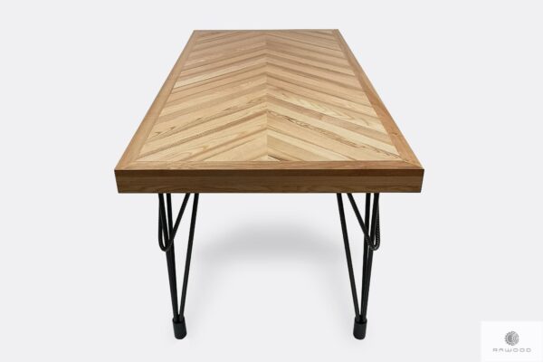 Wooden table with metal black legs to dining room IFUX