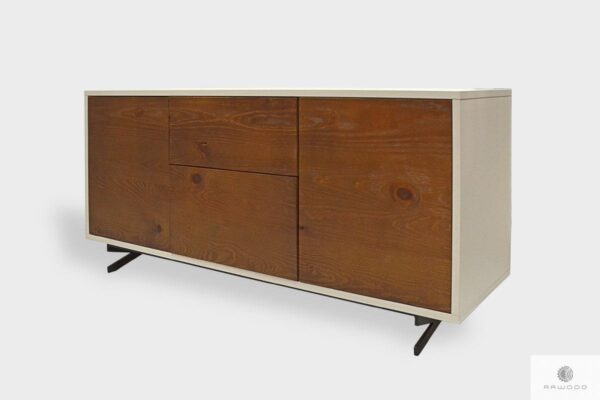 Industrial chest of drawers of solid wood to living room ADEO