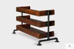 Industrial wooden shoe cabinet with shelves to hallway DENAR