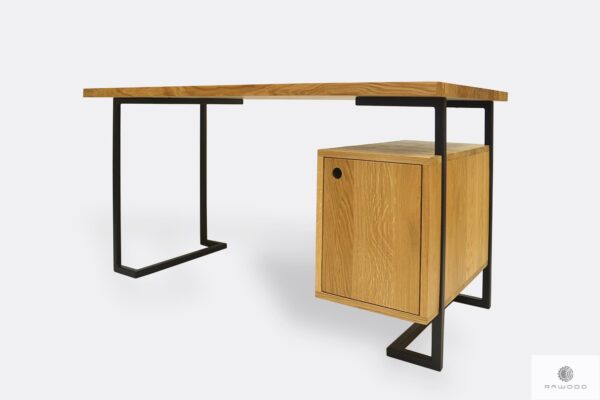 Industrial desk of solid wood to office OLIMPIA
