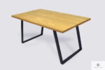 Industrial oak table on metal legs to living room CALLA