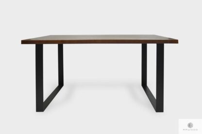 Industrial oak table with black metal legs WESTA