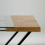 Stół z dębowego drewna stali szkła ARCO