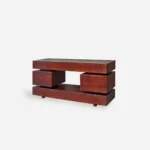 TV cabinet under industrial style TV with drawers