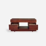 TV cabinet under industrial style TV with drawers