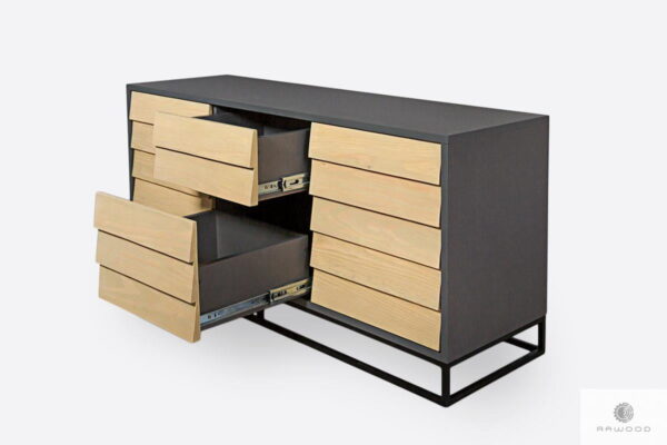 Wooden chest of drawers TV cabinet with drawers for size to bedroom ADEO II