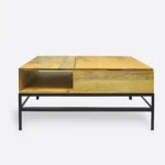 Oak bench with opening container ASTOR