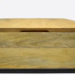 Oak bench with opening container ASTOR