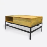 Oak bench with opening container ASTOR