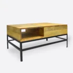 Oak bench with opening container ASTOR