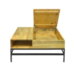 Oak bench with opening container ASTOR